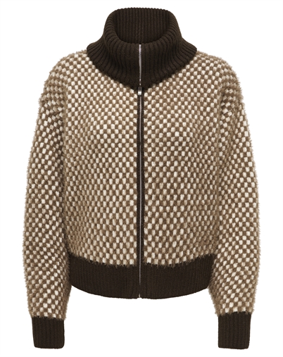 Only - ONLHaylo Zip Collar Strik - Coffee Bean